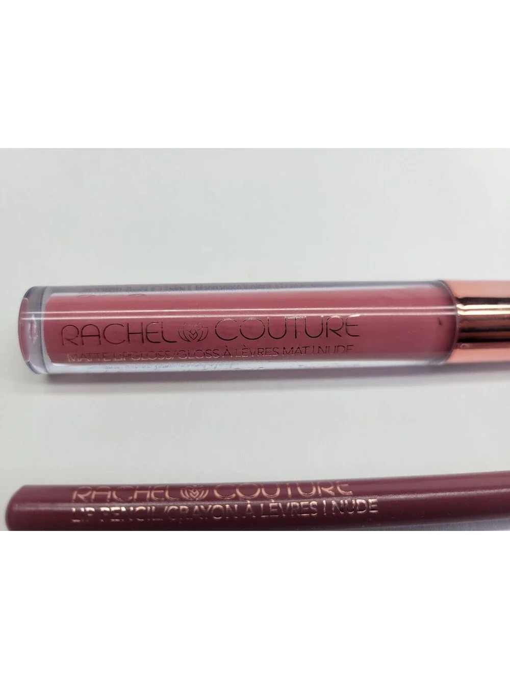 Rachel Couture 2 Pc lip Set : Lip Gloss Lip Pencil in Nude